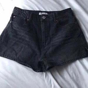 Black Jean Shorts